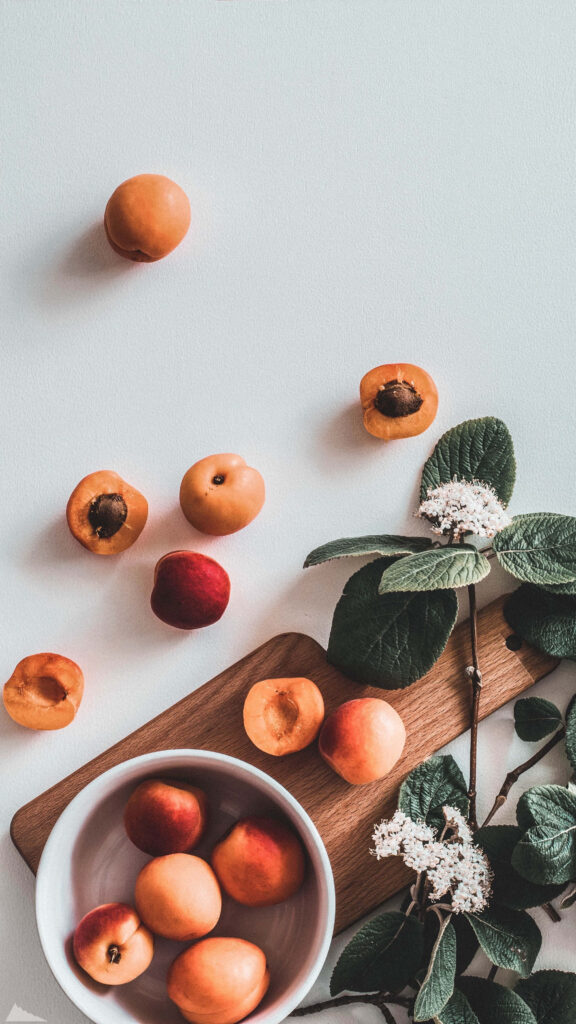 Fresh Apricot iPhone Wallpaper: Minimalist Aesthetic Design