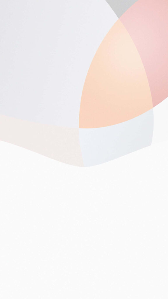 Modern iPhone Wallpaper: Minimalist White Background with Pastel Shapes