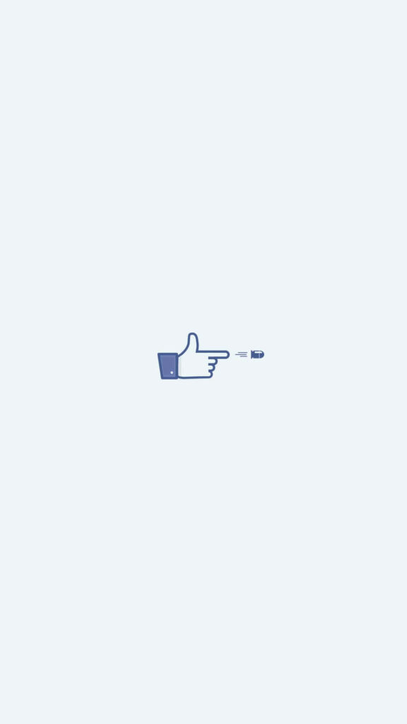 Minimalist iPhone Wallpaper: Clean Thumbs-Up Graphic Design