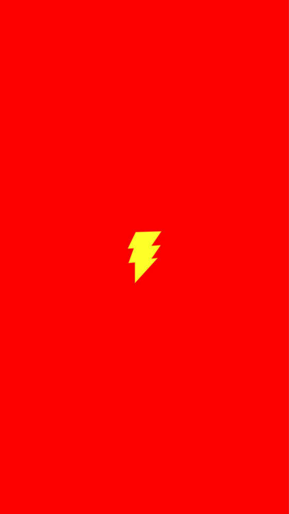 Minimalist The Flash iPhone Wallpaper: Yellow Bolt on Bold Red