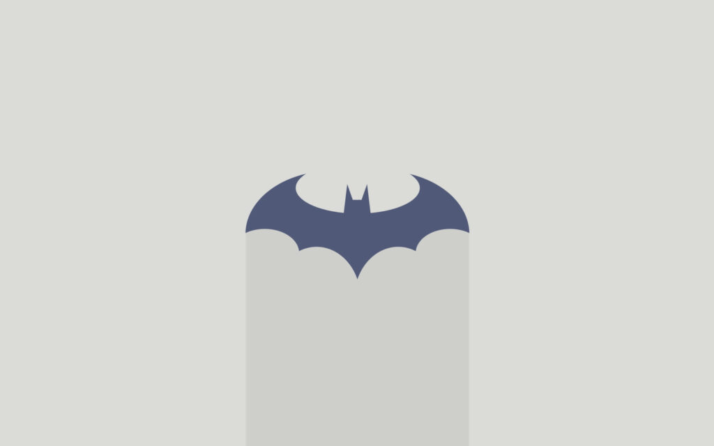 Sleek and Stealthy: A Minimalistic Batman Logo Wallpaper in Dark Fray Color Fill