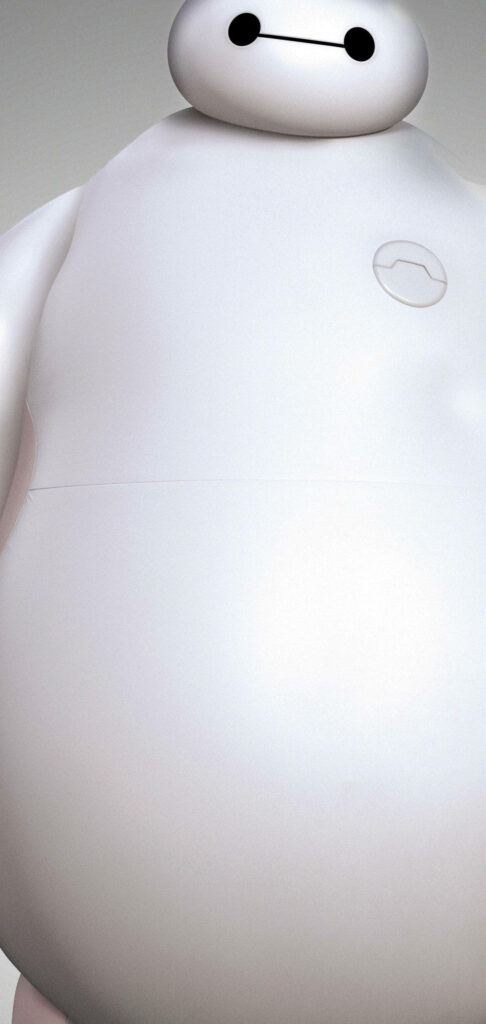 Baymax Minimalistic Wallpaper - Inflatable Healthcare Companion Design