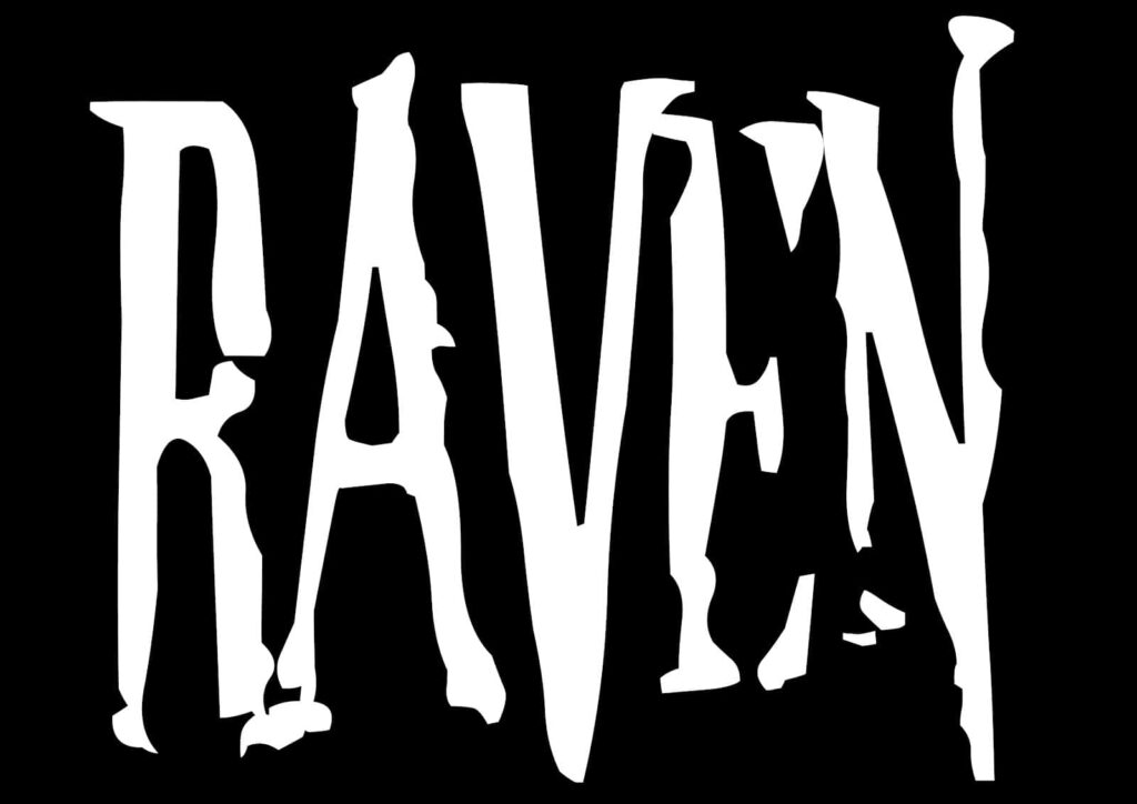 Minimalist Black & White RAVEN Logo Wallpaper - Bold Design