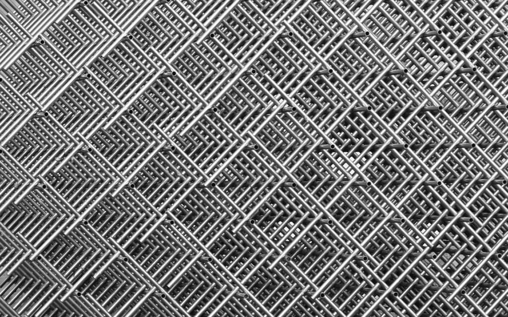 Minimalistic Black and White Geometric Grid Wallpaper Background