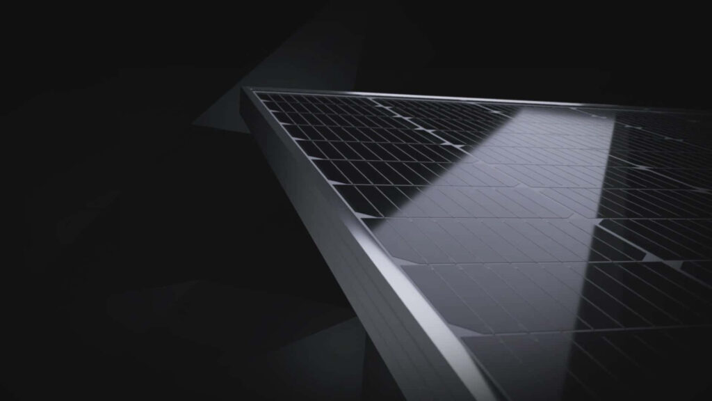 Modern Solar Panels Black & White Wallpaper - Futuristic Design