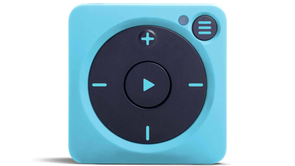 Modern Minimalist Blue MP3 Player Wallpaper Background Design