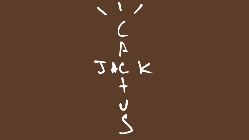 Minimalist Cactus Jack Logo Wallpaper: A Subtle Touch of Brown Elegance