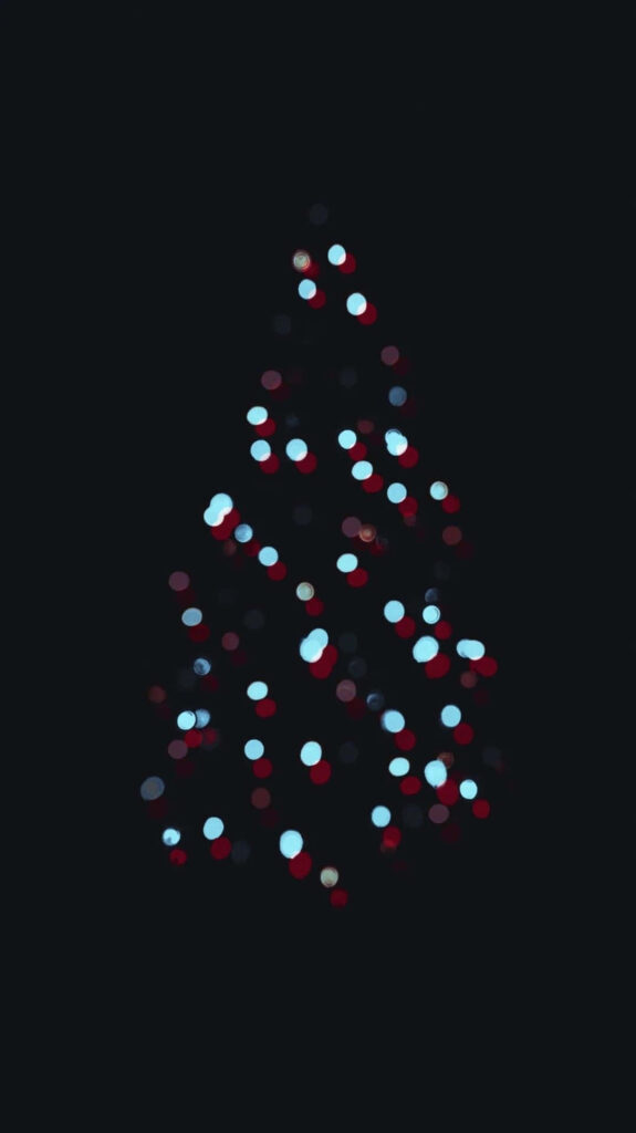 Minimalist Bokeh Christmas Tree Wallpaper - Cozy Dark Background