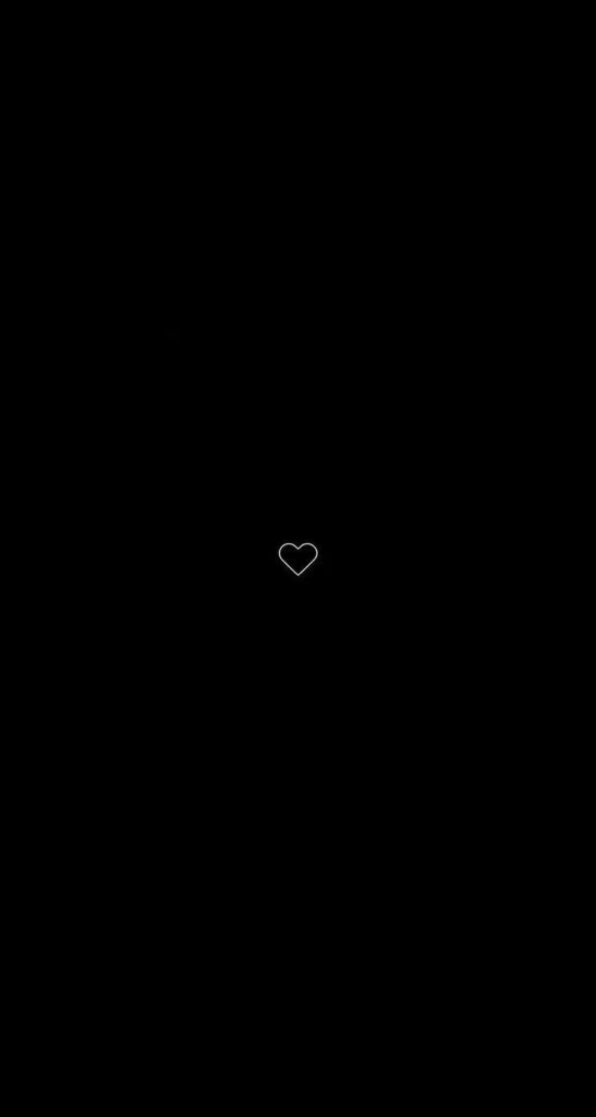 Minimalistic Dark Wallpaper with Cute White Heart Design