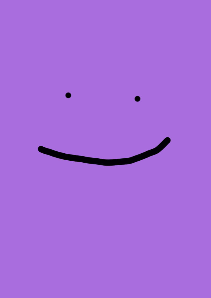 Minimalist Purple Ditto Wallpaper: Playful Simple Design
