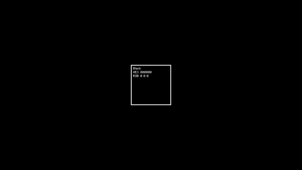 Minimalistic Hex Color Code Wallpaper on Black Background