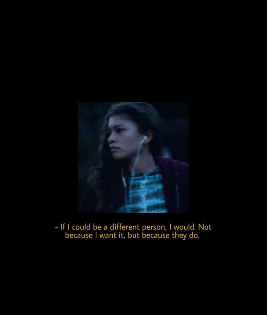 Minimalist Euphoria HBO Wallpaper: Rue Bennett Quote for iPhone