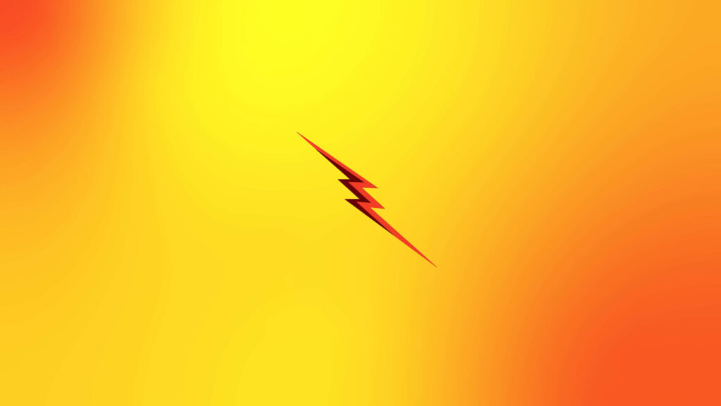 Minimalistic Flash Lightning Bolt Wallpaper on Vibrant Gradient