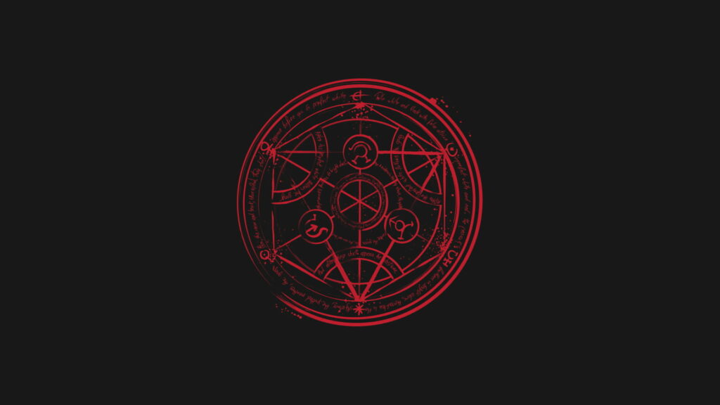 The Essence of Alchemy: A Minimalist Transmutation Circle Wallpaper by DrMonekers