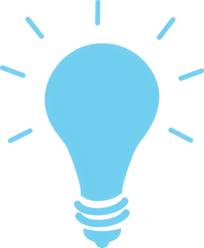 Minimalistic Glowing Lightbulb Wallpaper in Vibrant Blue Hue