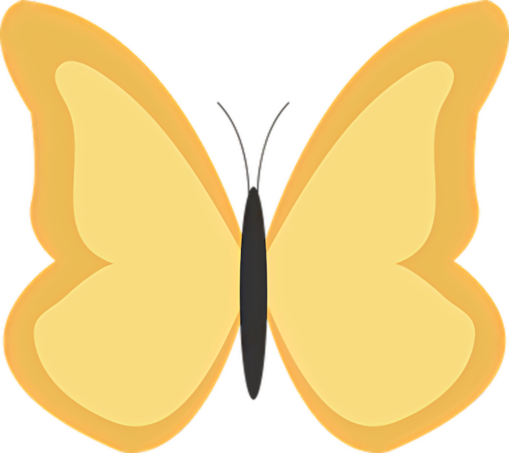 Minimalist Golden Butterfly Wallpaper on Transparent Background