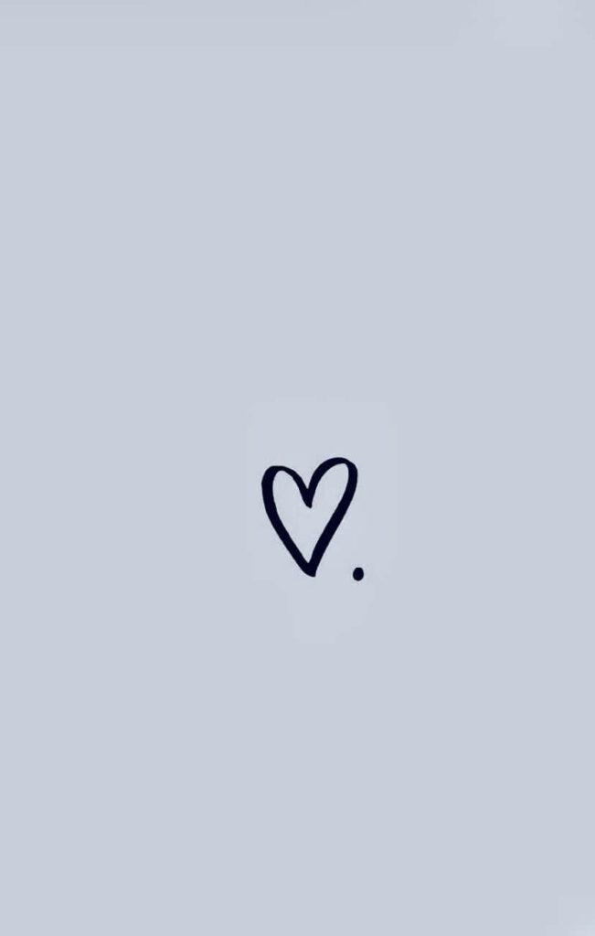 Minimalist Hand-Drawn Heart Wallpaper for Elegant Profile Background
