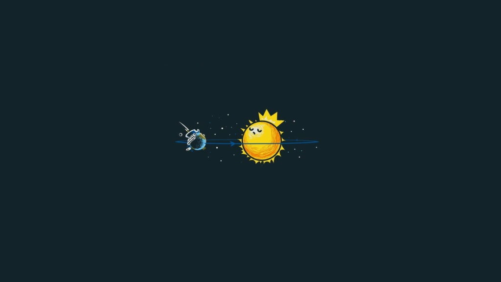 Minimalist King Sun and Bomb Illustration: HD Wallpaper by Threadless