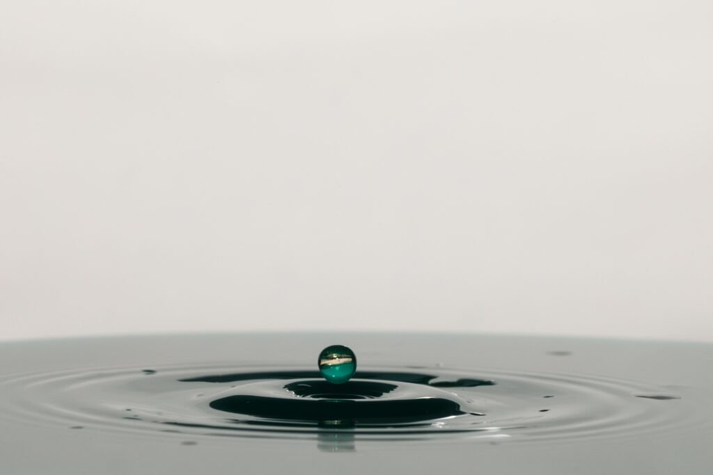 Minimalistic Water Droplet Ripple Wallpaper Background