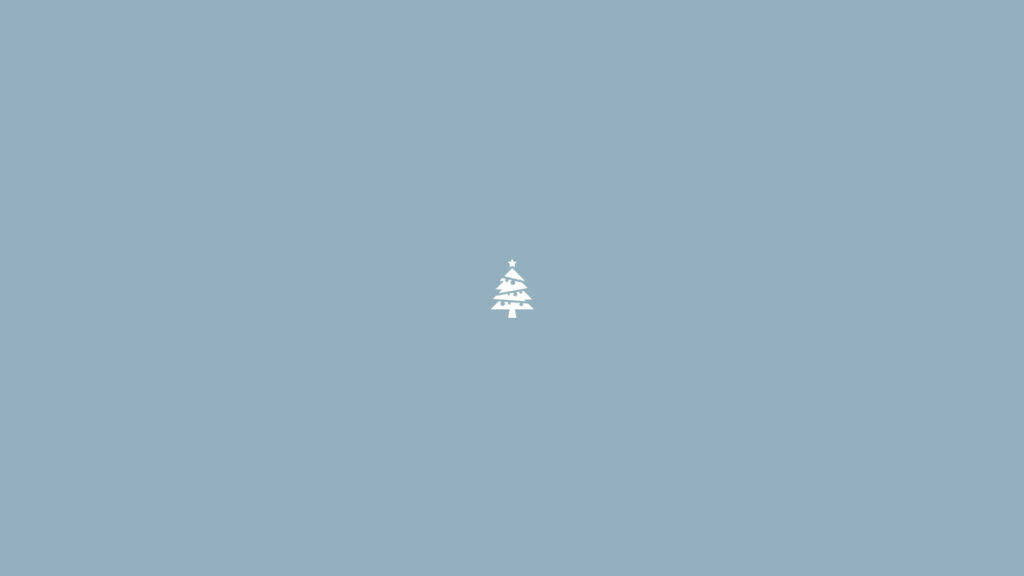 Minimalistic Magic: A White Pine Tree Takes Center Stage on Pale Blue Background Wallpaper