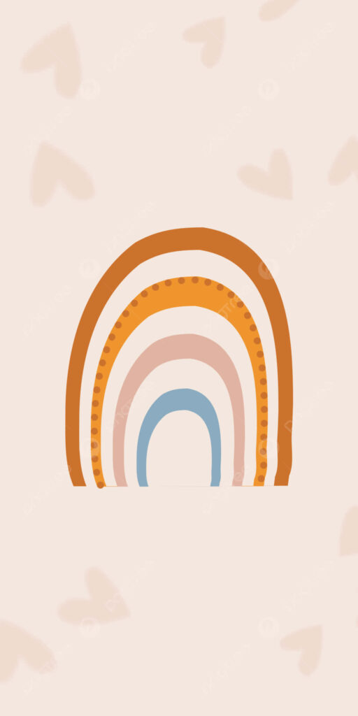 Minimalist Monochrome Wallpaper: Earthy Rainbow on Beige Background