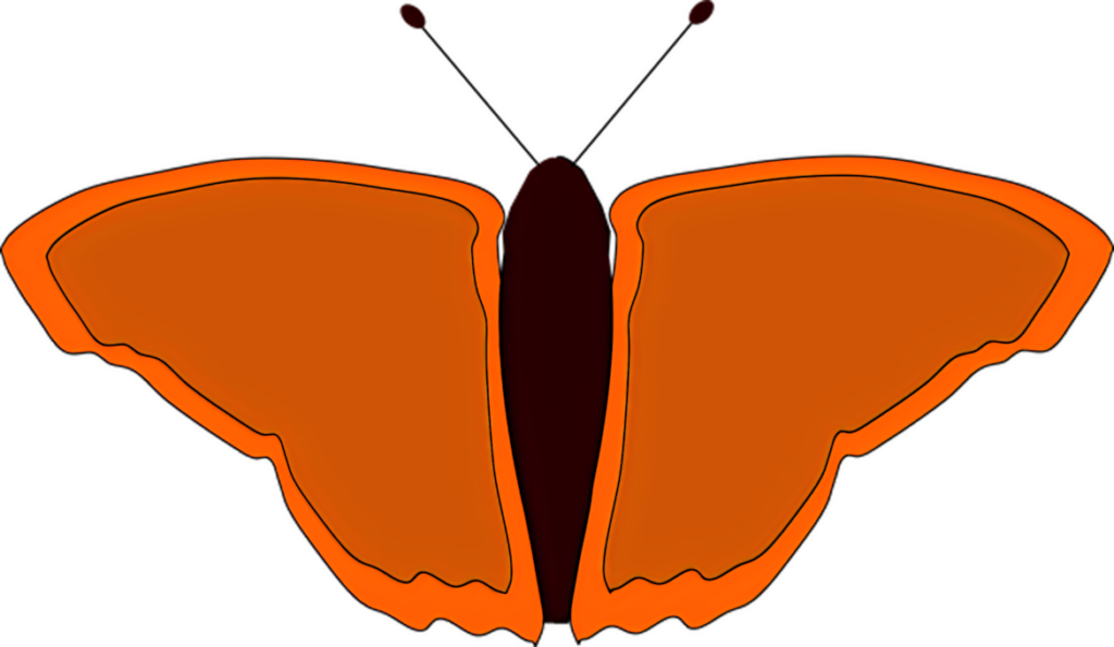 Abstract Orange Butterfly Wallpaper - Minimalist Design Background