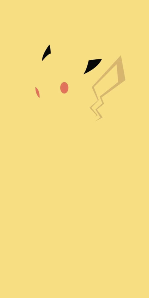 Minimalist Pikachu Fanart Wallpaper: Soft Colors & Simple Design