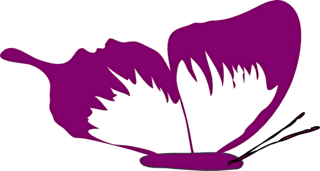 Minimalistic Purple Butterfly Silhouette Wallpaper for Artistic Vibes