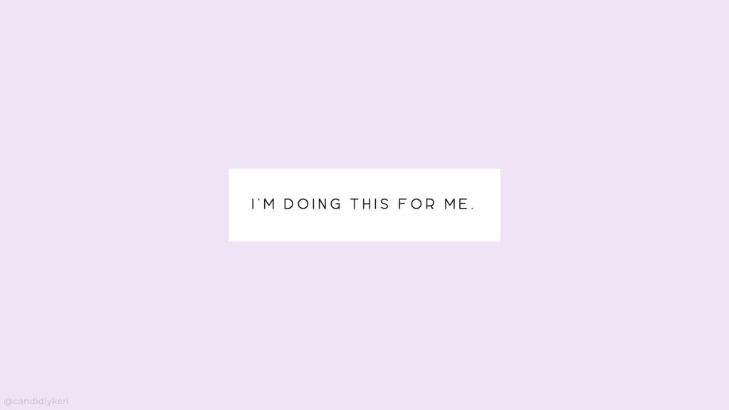 Minimalist Purple Background Wallpaper: 'I'm Doing This for Me'