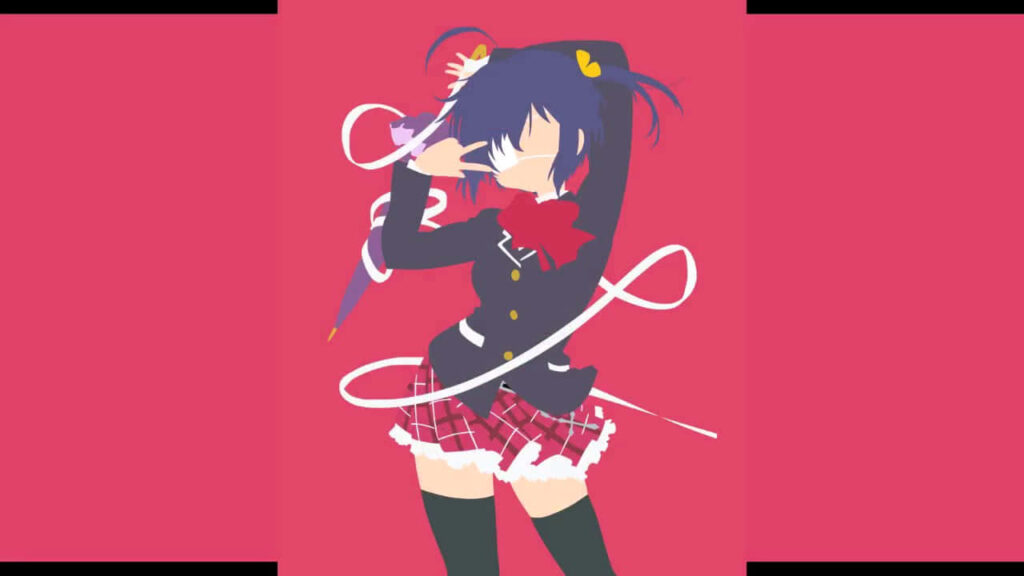Minimalistic Rikka Takanashi Anime Wallpaper - Iconic Style Background
