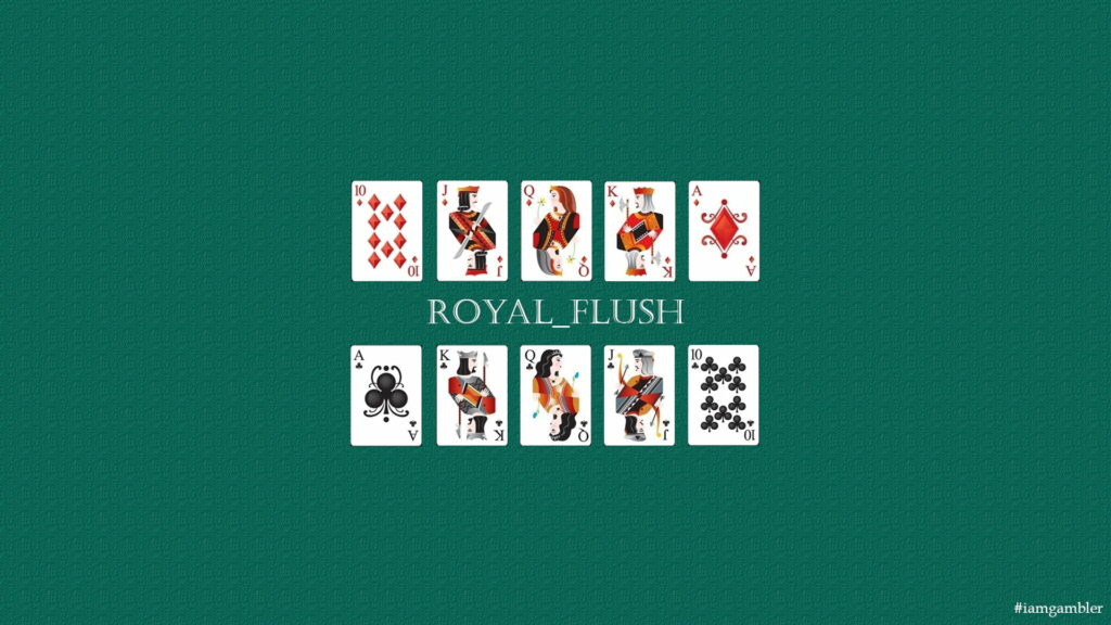 Sleek and Stylish: The Ultimate Poker Hand in Minimalistic Casino Ambiance Wallpaper