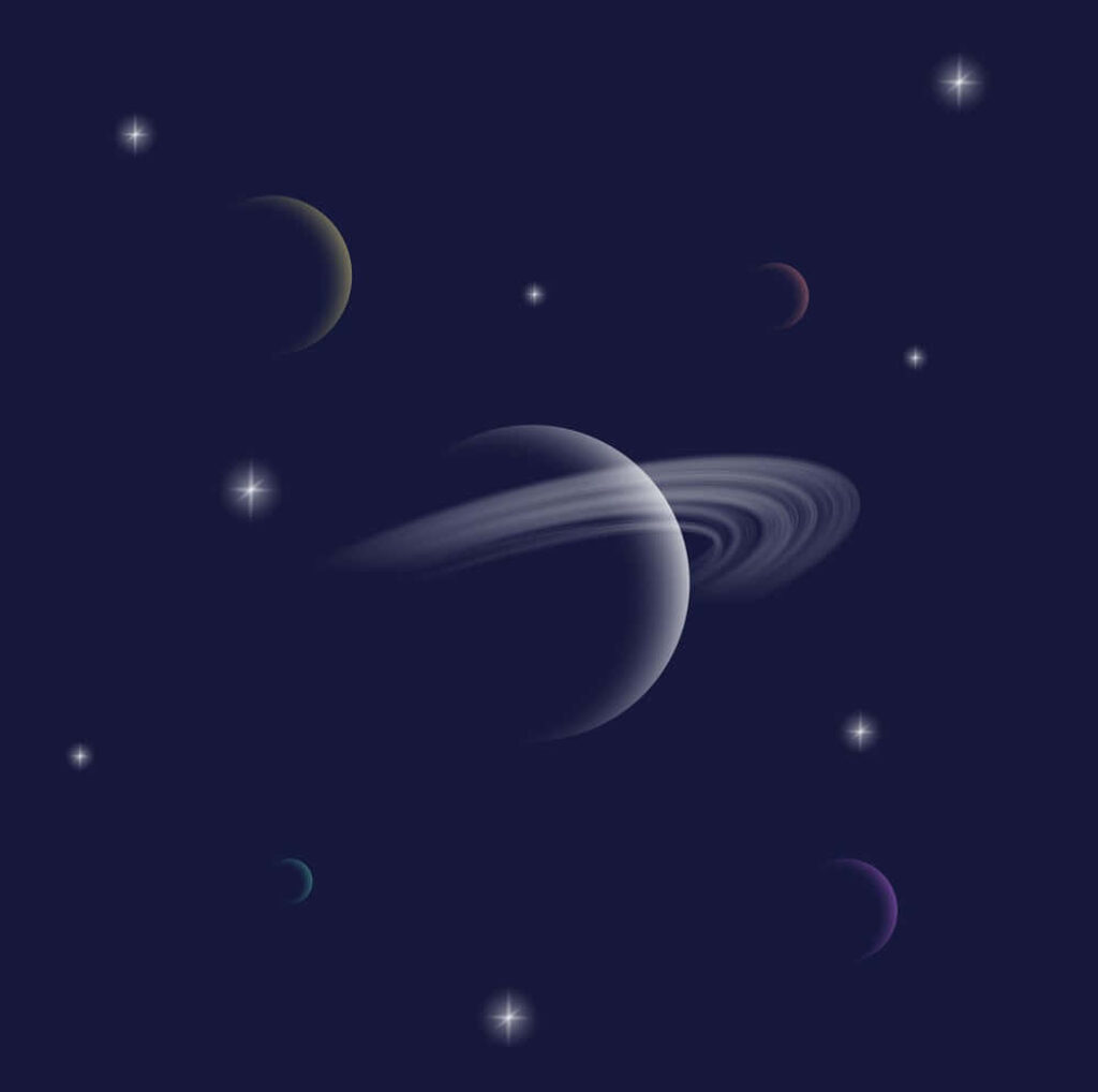 Minimalist Saturn Wallpaper: Iconic Rings & Celestial Beauty in Space