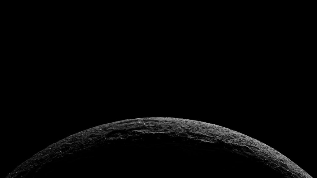 Simplicity in Space: A Captivating Minimalistic Artwork against a Black Background Wallpaper
