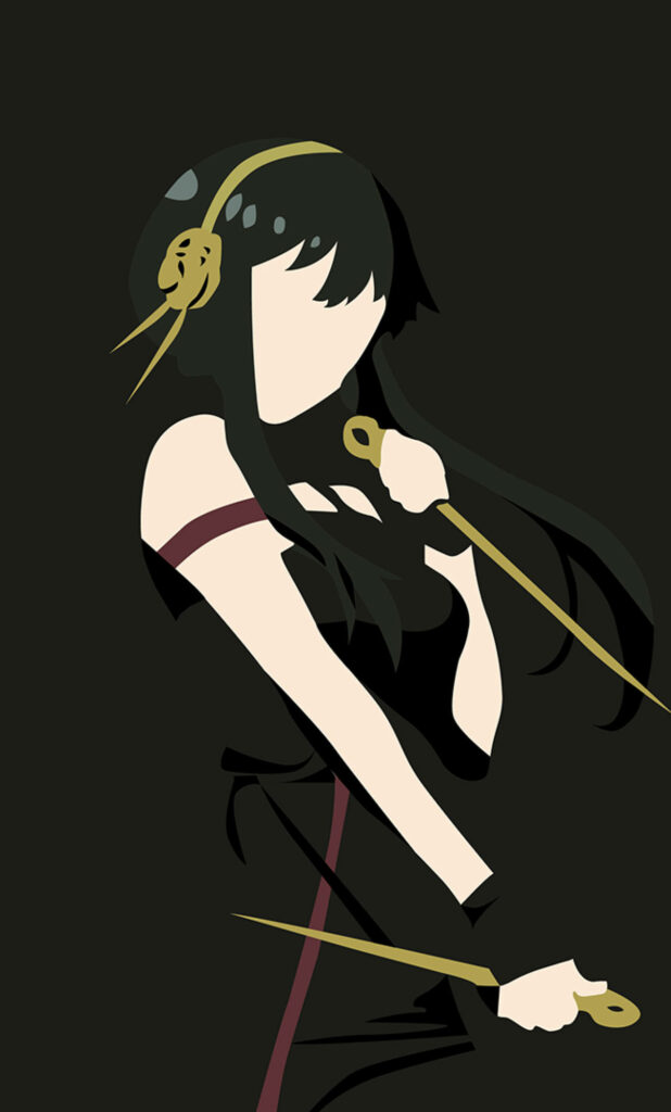 Stylish Anime Girl iPhone Wallpaper - Spy x Family Aesthetic