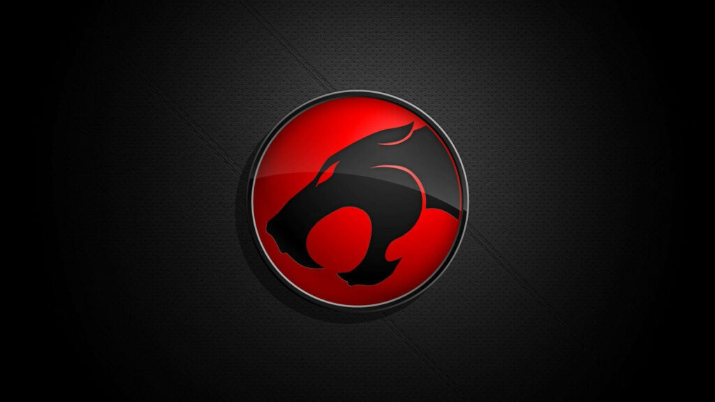 Abstract Thunder Cats Logo on a Minimalist Black Background Wallpaper