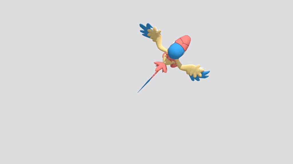 Minimalistic Archen Pokémon head wallpaper with vibrant colors on a clean light background