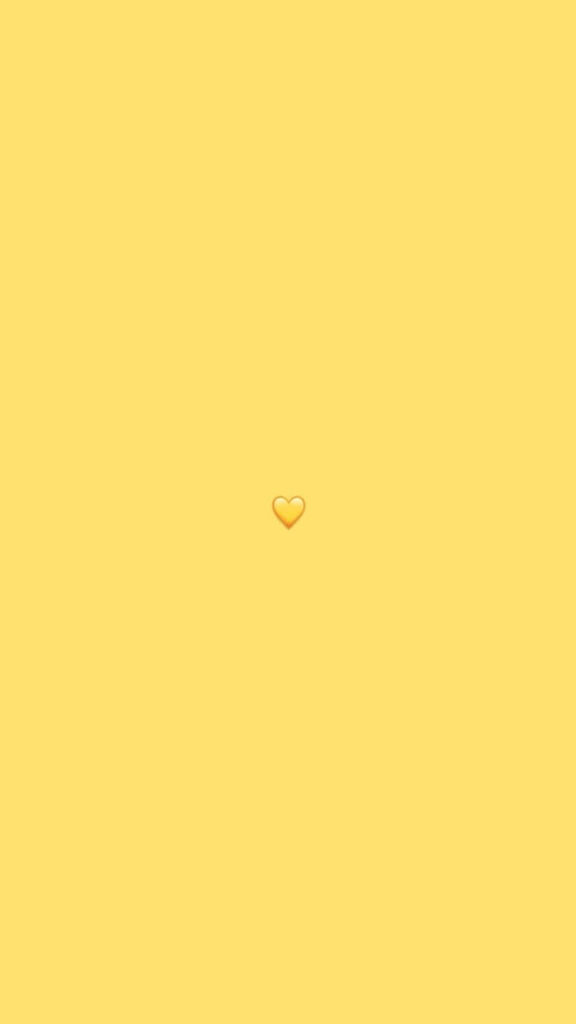 Cheerful Yellow Heart Minimalist Wallpaper Background