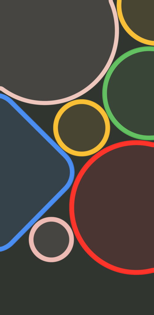 Google Pixel 4a wallpaper vibrant minimalist abstract geometric shapes colorful dark background