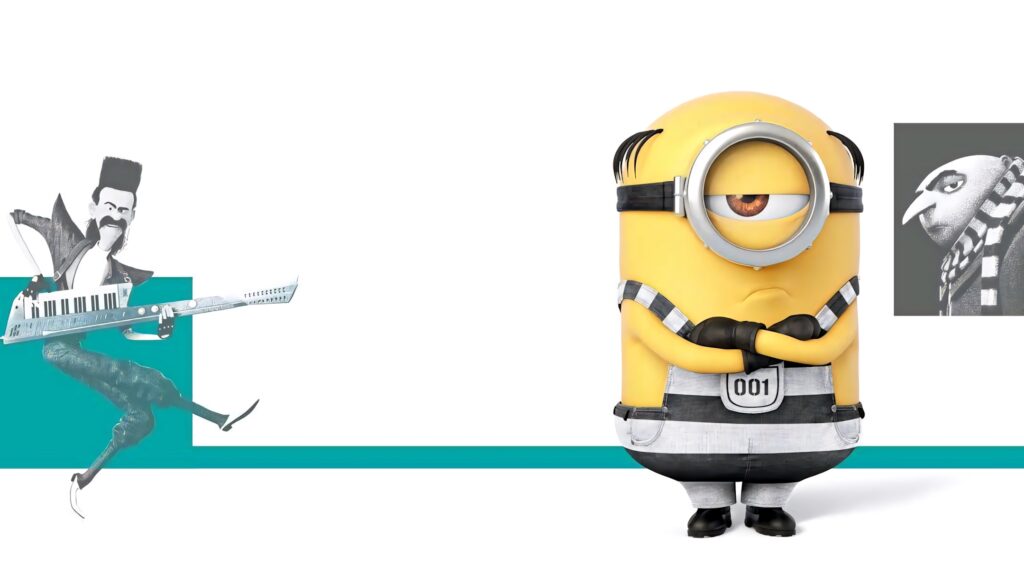 Despicable Me 3 Minion Inmate Wallpaper with Movie Characters