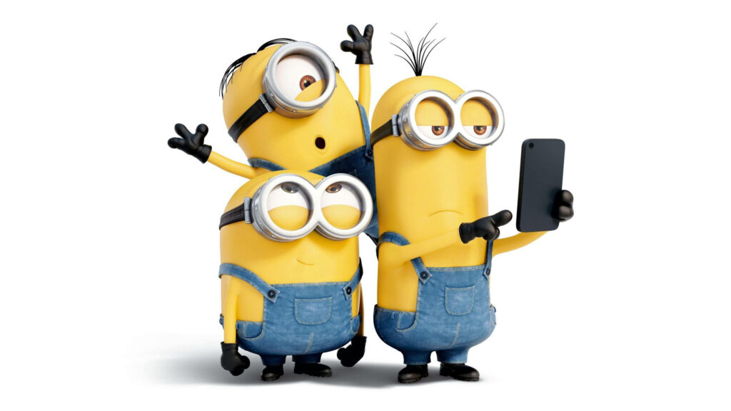 Minion Madness: Kevin, Bob and Dave Strike a Pose in Adorable Groupie Snapshot! Wallpaper