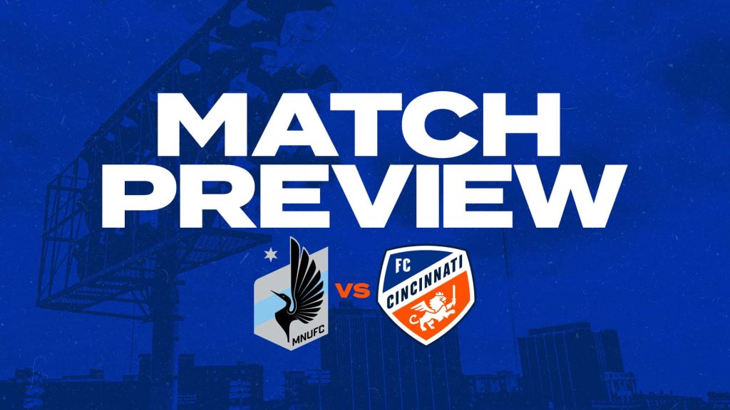 Minnesota United FC vs FC Cincinnati MLS match preview wallpaper with stadium background