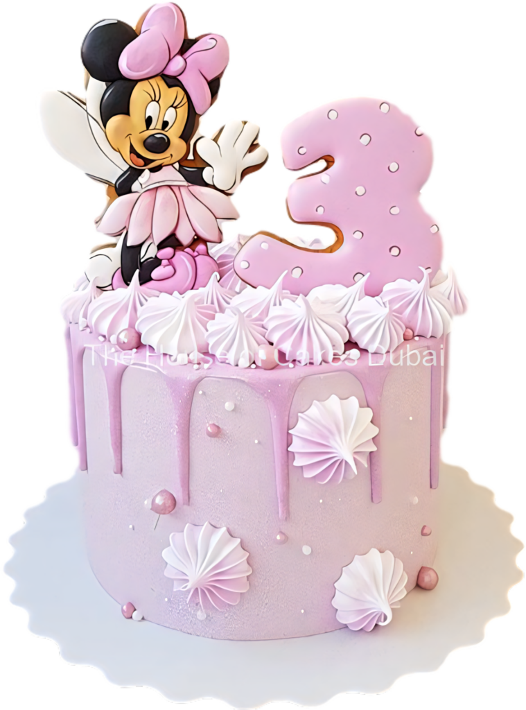 Charming Minnie Mouse Cake for a 3rd Birthday Celebration Wallpaper
