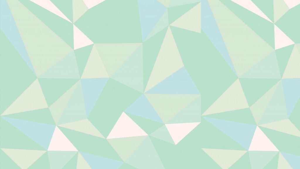 Minty Fresh: A Captivating Abstract Wallpaper in a Cool Geometric Prism Pattern