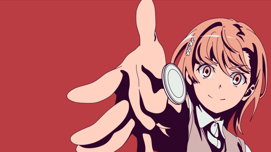 Misaka Mikoto Wallpaper: Minimalist Electromaster Design Background