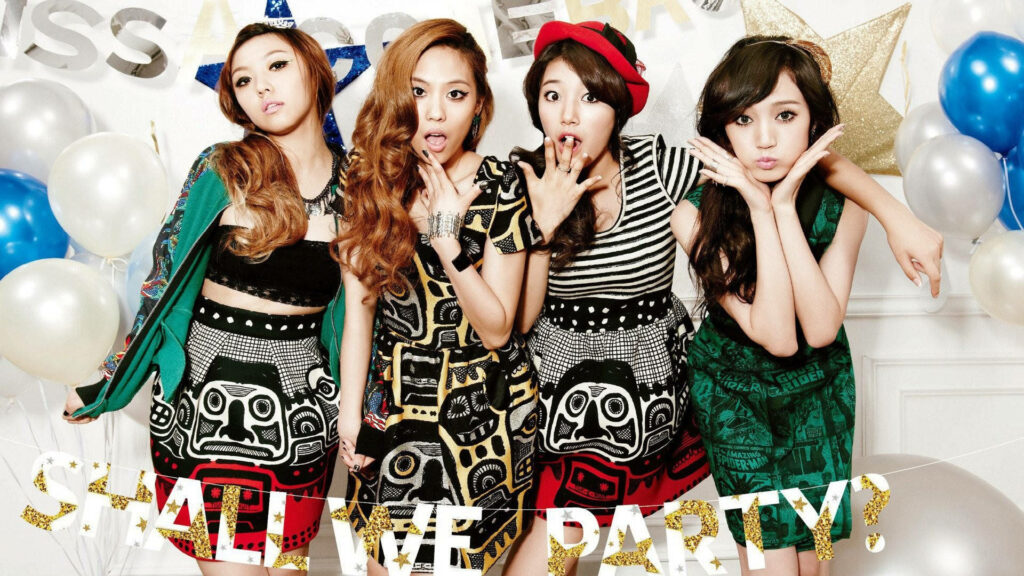 Vibrant Miss A Wallpaper: K-Pop Style with Festive Energy