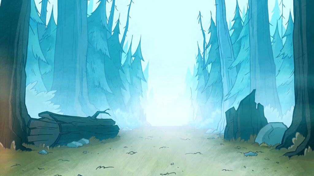 Misty Forest Wallpaper Inspired by Gravity Falls Adventure