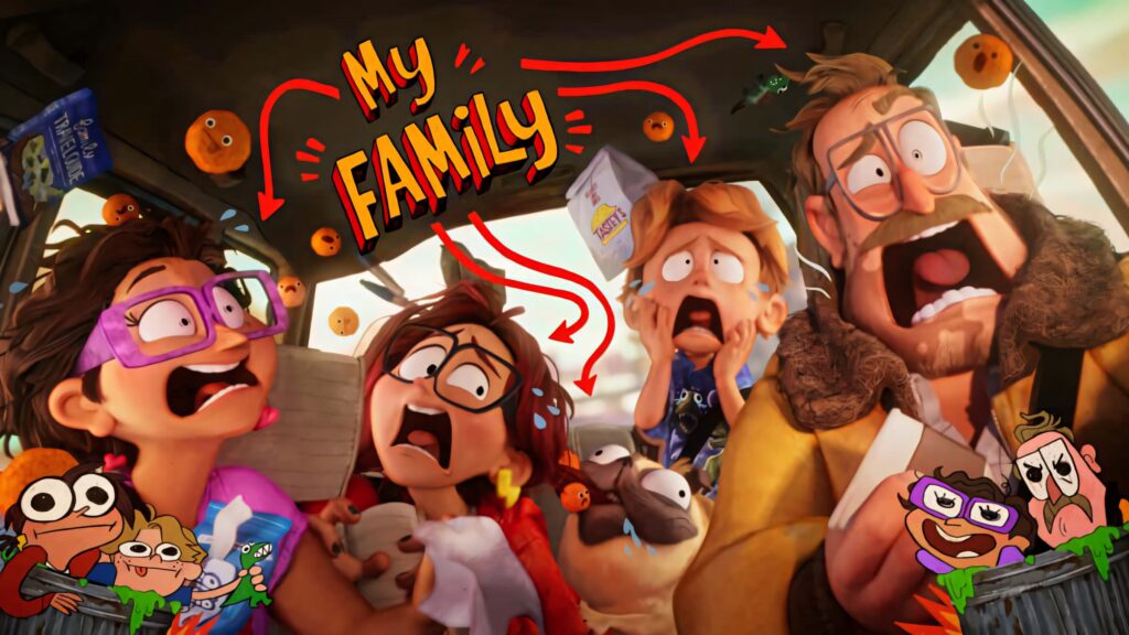 Adventurous Mitchells Family Wallpaper: Wild Car Scene Fun!