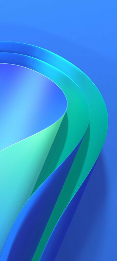 Vibrant HD Wallpaper with MIUI 12: A Kaleidoscope of Blue and Green Colors