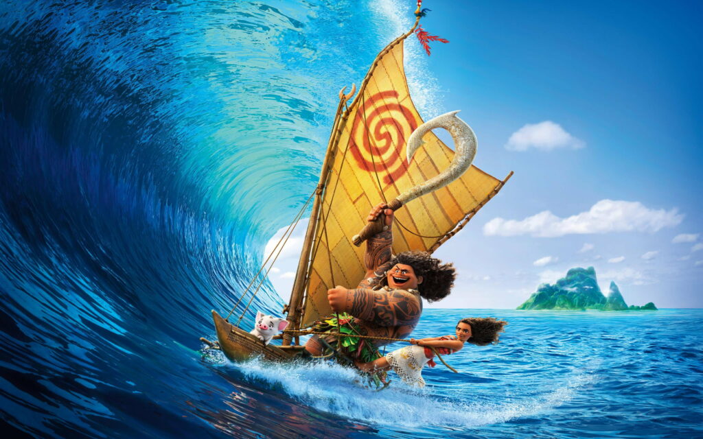 Moana: An Animated Adventure in QHD Wallpaper