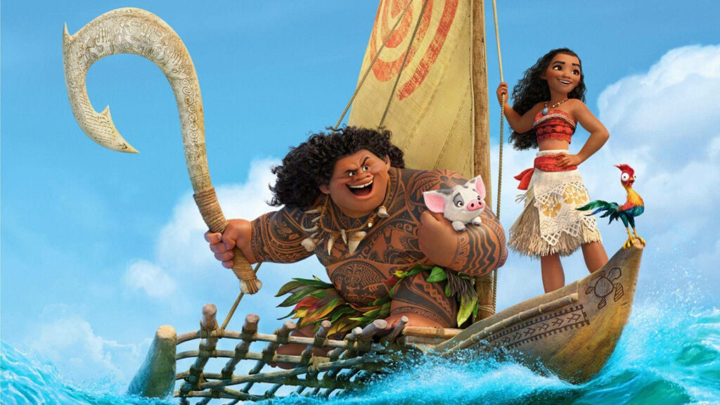 Moana Sailing with Friends Wallpaper: Ocean Adventure & Camaraderie